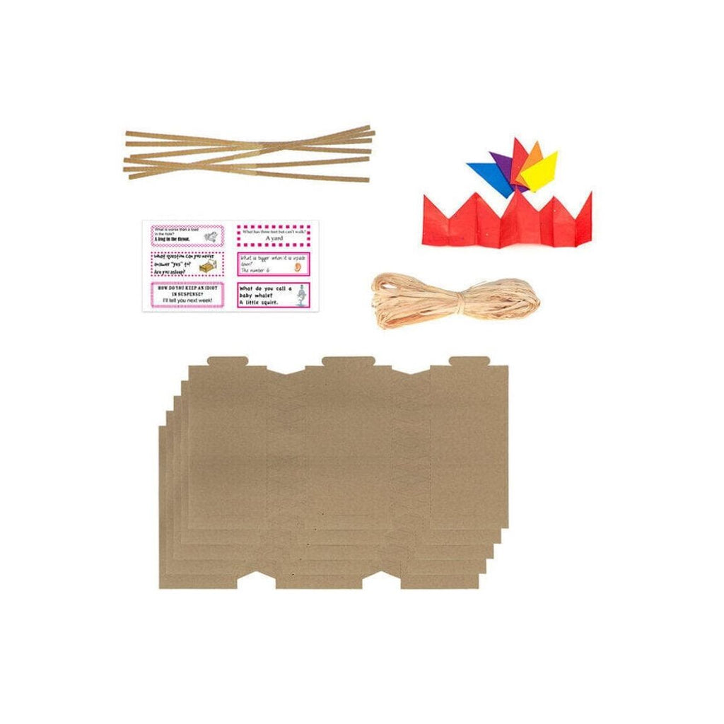 Kraft Brown Christmas Cracker Making Kit Eco Friendly Paper DIY 
