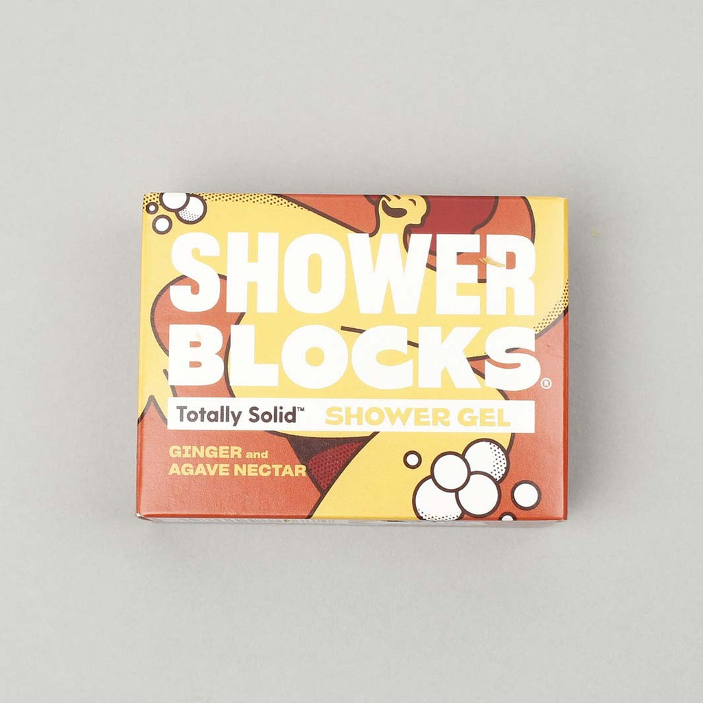 Shower Blocks Solid Shower Gel Bar Ginger and Agave Nectar Plastic Free Eco Friendly 