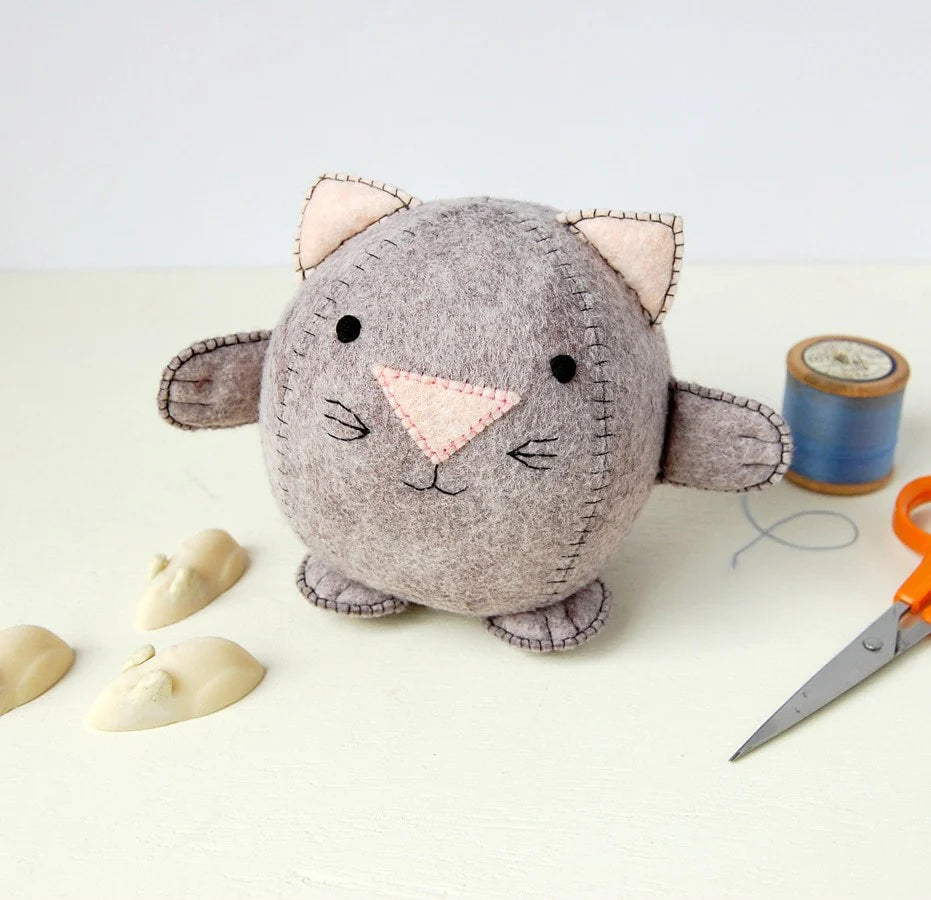 Make Your Own Kitten Craft Kit clara and Macy Plastic Free Eco Friendly Gift for kids Sewing Kit