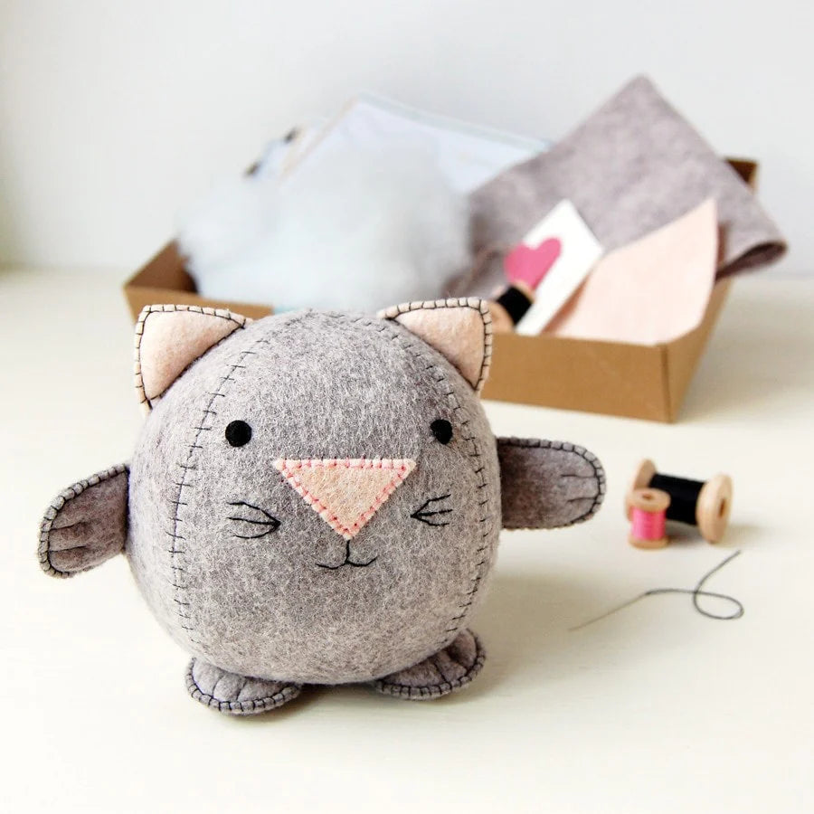 Make Your Own Kitten Craft Kit clara and Macy Plastic Free Eco Friendly Gift for kids Sewing Kit