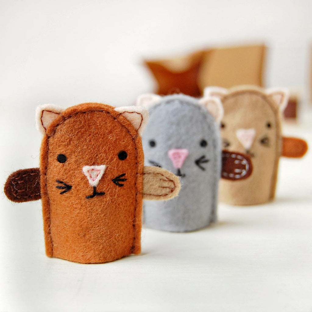 Make Your Own Kitten Finger Puppets Craft Kit Eco Friendly Plastic Free Gift for Kids