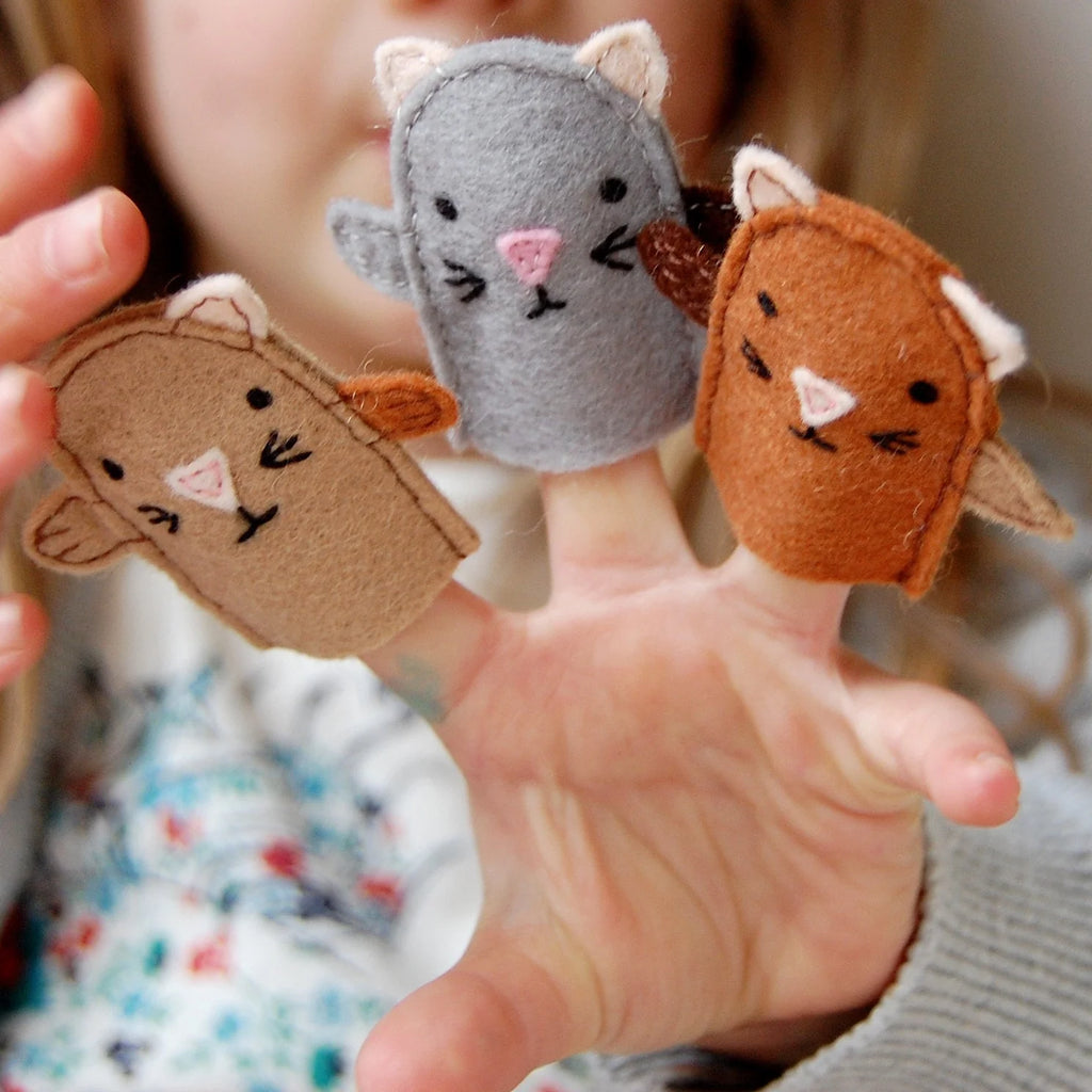 Make Your Own Kitten Finger Puppets Craft Kit Eco Friendly Plastic Free Gift for Kids